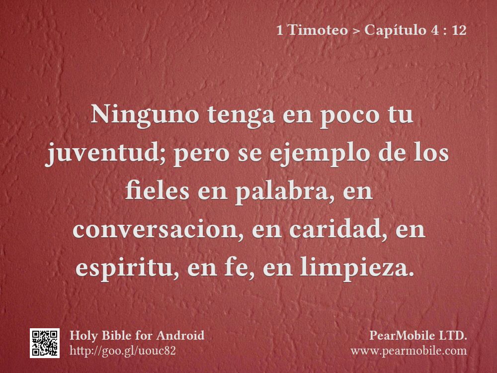 1 Timoteo, Capítulo 4:12